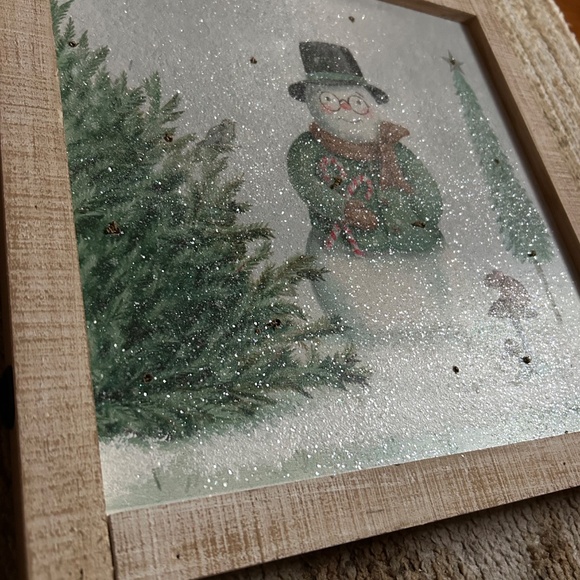 Winter Woodland Snowman Light Up Picture - Picture 5 of 5